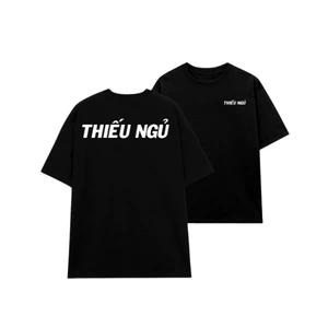 Áo phông unisex in chữ THIẾU NGỦ áo thun ngắn tay chất liệu cotton thoáng mát phù hợp cho mùa hè TA238