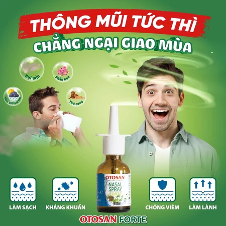 Xịt Mũi Otosan Nasal Spray Forte Lọ 30ml Giảm Ngay Tắc Nghẹt Chảy Nước Mũi Phục Hồi Niêm Mạc