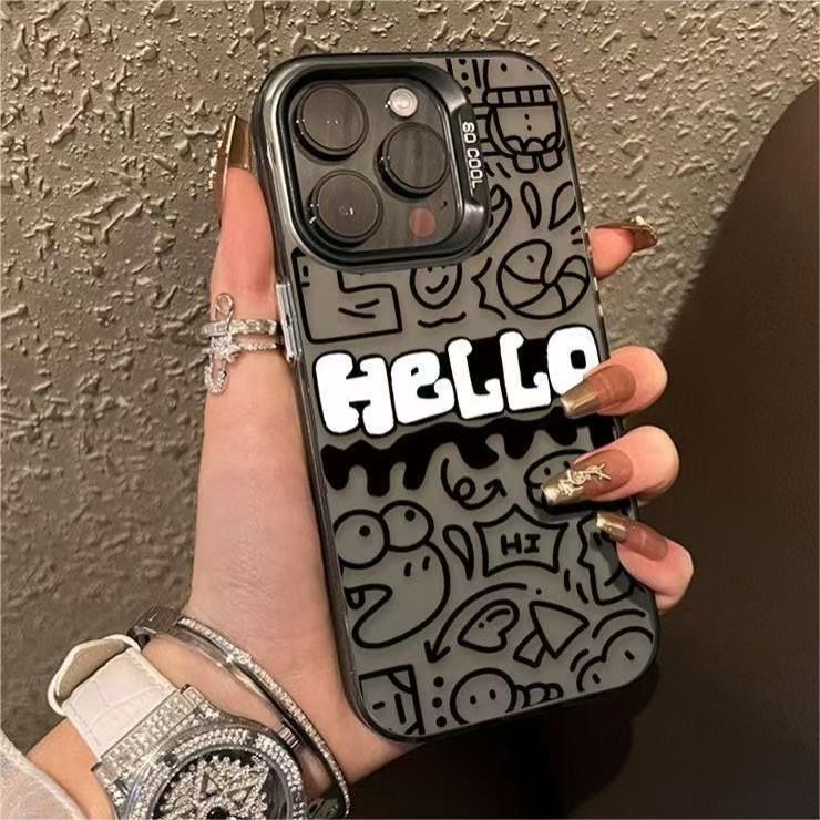 Ốp Lưng iPhone Họa Tiết Doodle Cute  | Tương Thích iPhone 16/15/14/13/12/11 Pro Max/XR/XS Max