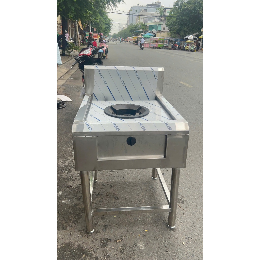 Bàn Bếp Gas Công Nghiệp 1 Họng Inox – Chịu Nhiệt Cao, Dành Cho Nhà Hàng & Quán Ăn