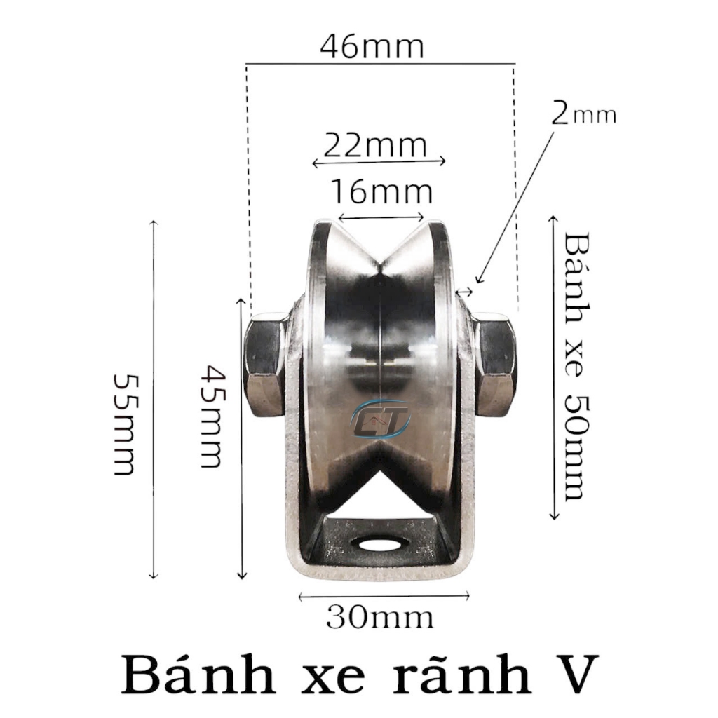 Bánh xe cổng trượt lùa ray V, ray U Inox 304 - Ø 50, Ø 60 | Shopee Việt Nam