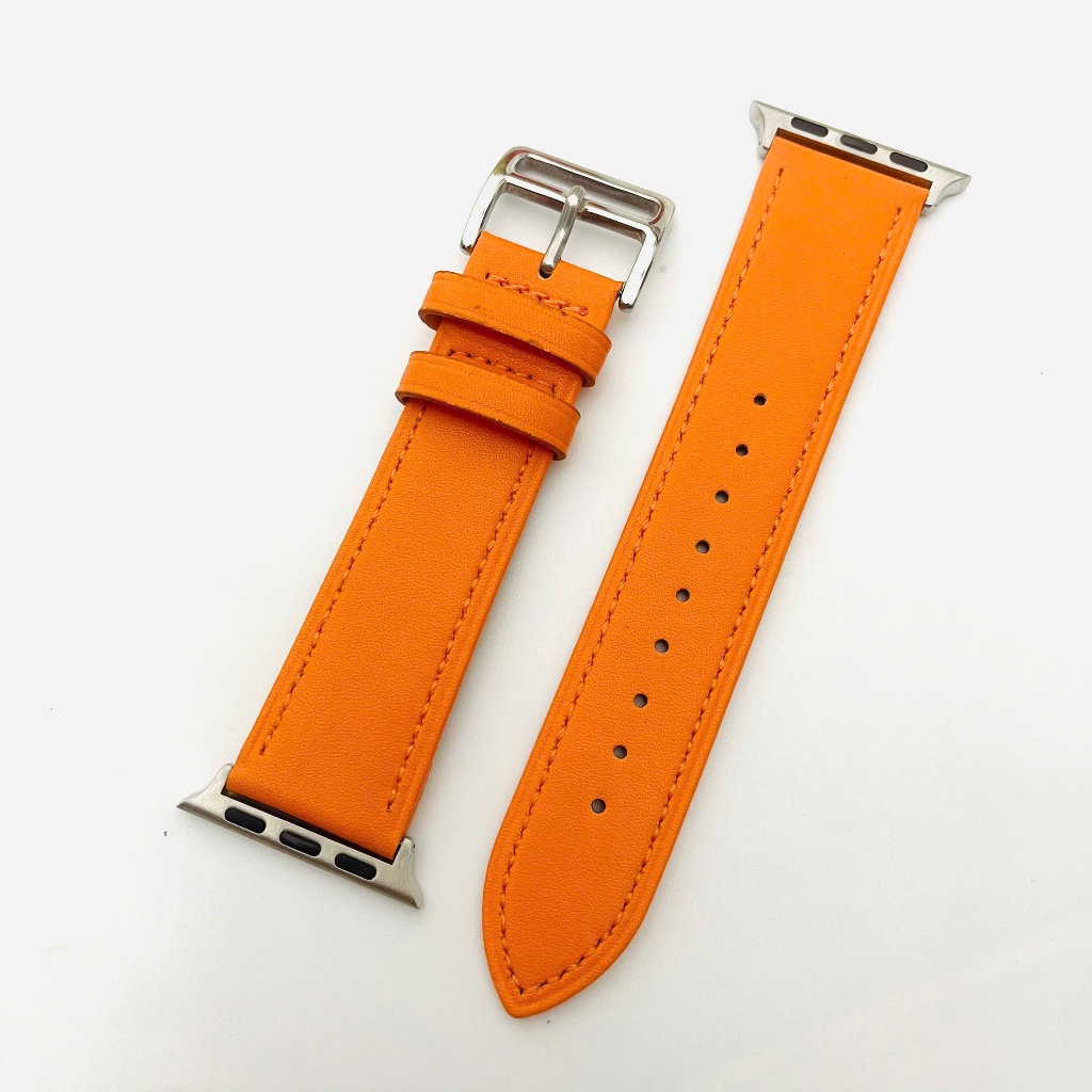 Dây da cực sang dành cho Awatch series 1/2/3/4/5/6/se màu vàng, cam, xanh lá, nâu tây