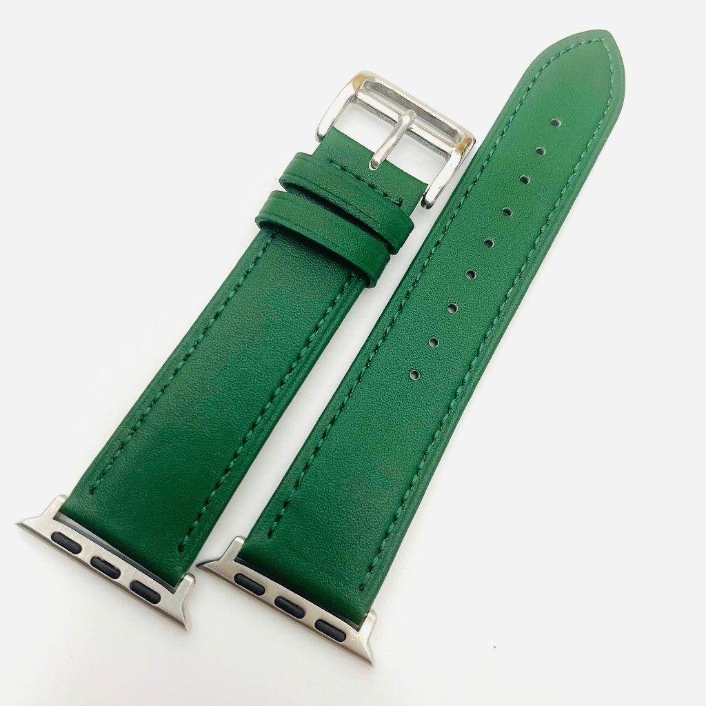 Dây da cực sang dành cho Awatch series 1/2/3/4/5/6/se màu vàng, cam, xanh lá, nâu tây