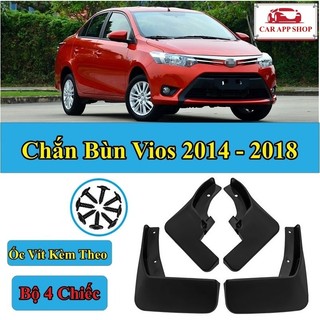 Chắn Bùn Toyota Vios 2014-2018 Chất Liệu Nhựa Dẻo Tặng Kèm Ốc