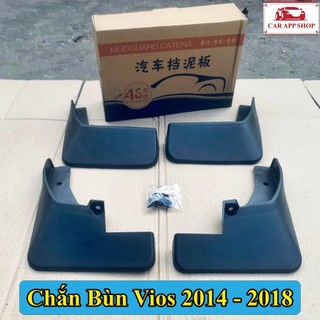 Chắn Bùn Toyota Vios 2014-2018 Chất Liệu Nhựa Dẻo Tặng Kèm Ốc