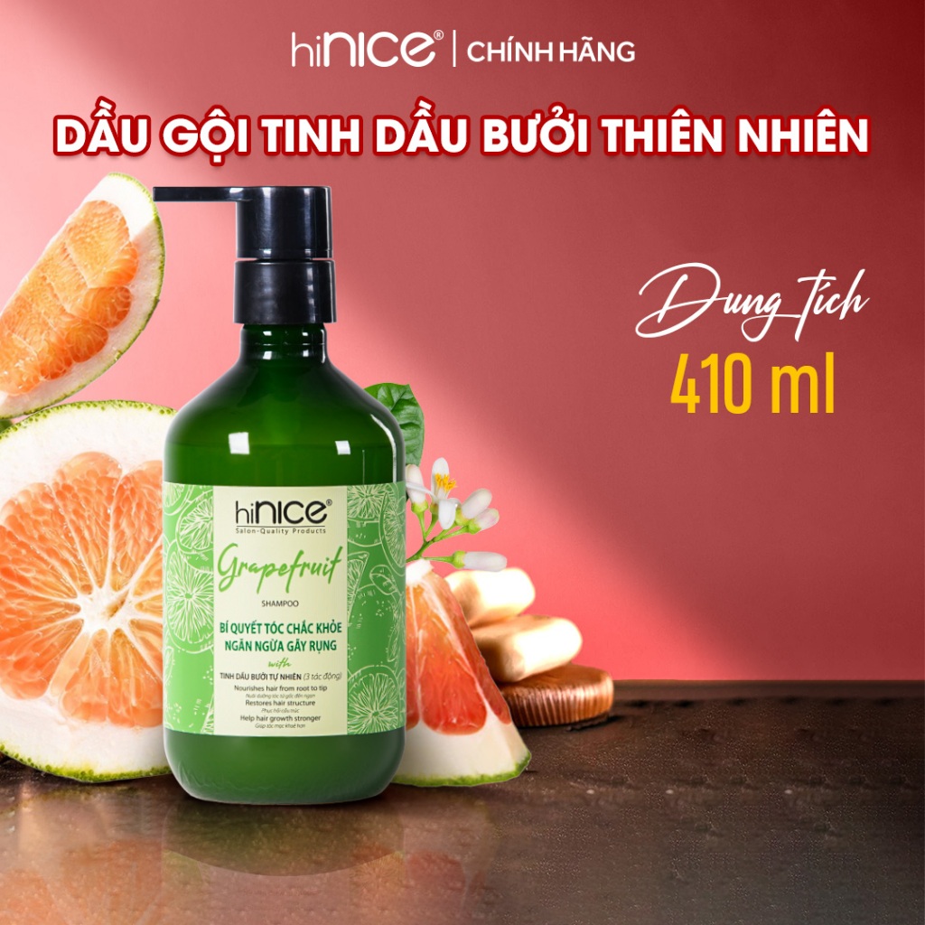 Ảnh Dầu Gội Bưởi Hỗ Trợ Mọc Tóc Giảm Gãy Rụng Chẻ Ngọn hiNICE Grapefruit Shampoo 2