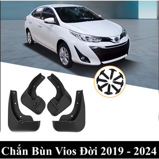 Chắn Bùn Toyota Vios 2019 - 2024 Chất Liệu Nhựa Dẻo Tặng Kèm Ốc