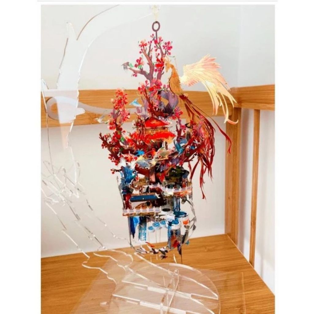 Ảnh Mô Hình Kim Loại Lắp Ráp 3D MU Bách Điểu Triều Phụng Birds Pay Homage To The Phoenix [chưa ráp] 1