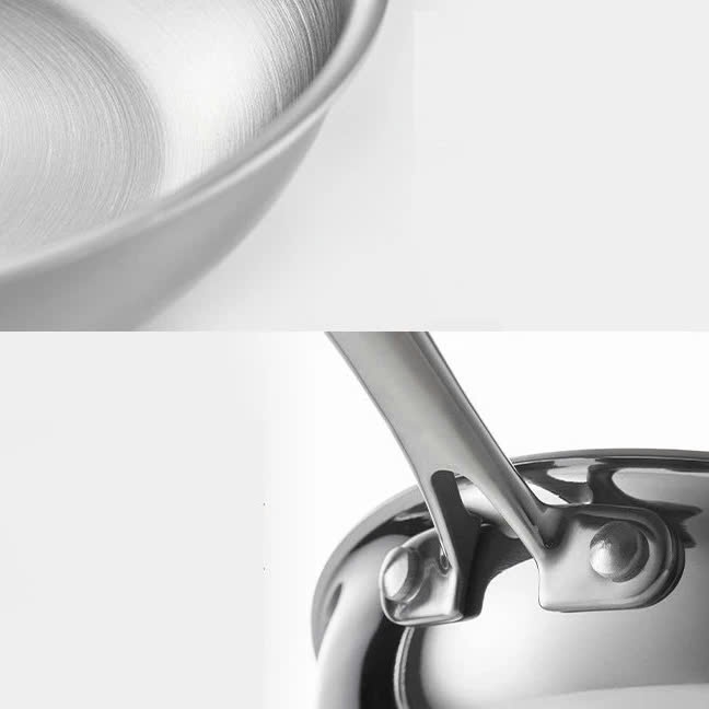 Chảo KINSGEM by Chockmen Size14-16Cm Inox Cao Cấp Chảo Chiên Rán Chảo Xào Dùng Bếp Từ