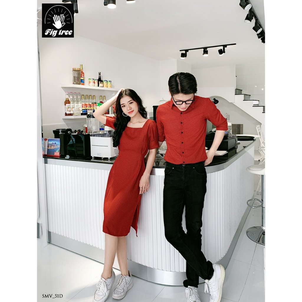 Đồng Phục Gia Đình Fig Tree Caro Đỏ Đô Nhí Gia Đình Đi Tiệc, Chụp Hình Gia đình(MS 51D)
