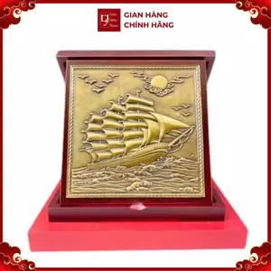 Tranh Đồng Thuận Buồm Xuôi Gió ( 23x23cm ) - Cửu Diệu Thiên - TB017