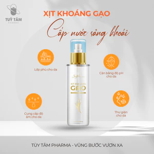 Xịt khoáng Gạo dưỡng ẩm, bảo vệ cho làn da dầu mụn, da khô, da nhạy cảm Tùy Tâm pharma chai 250ml