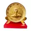 Tranh Đĩa Đồng Chân Dung Chủ Tịch Hồ Chí Minh , Mạ Vàng 24k ( Cao 23cm ) - Cửu Diệu Thiên - TD034