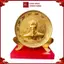 Tranh Đĩa Đồng Chân Dung Chủ Tịch Hồ Chí Minh , Mạ Vàng 24k ( Cao 23cm ) - Cửu Diệu Thiên - TD034