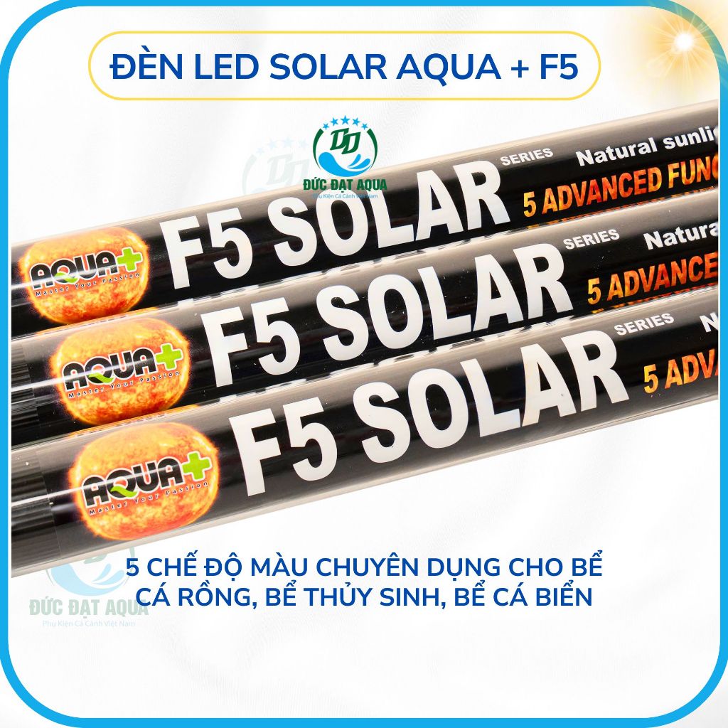 ĐÈN LED F5 SOLAR  AQUA+ VỚI 5 CHẾ ĐỘ MÀU, ĐẸP CHUYÊN DỤNG CHO BỂ CÁ RỒNG, THỦY SINH, CÁ BIỂN, 4