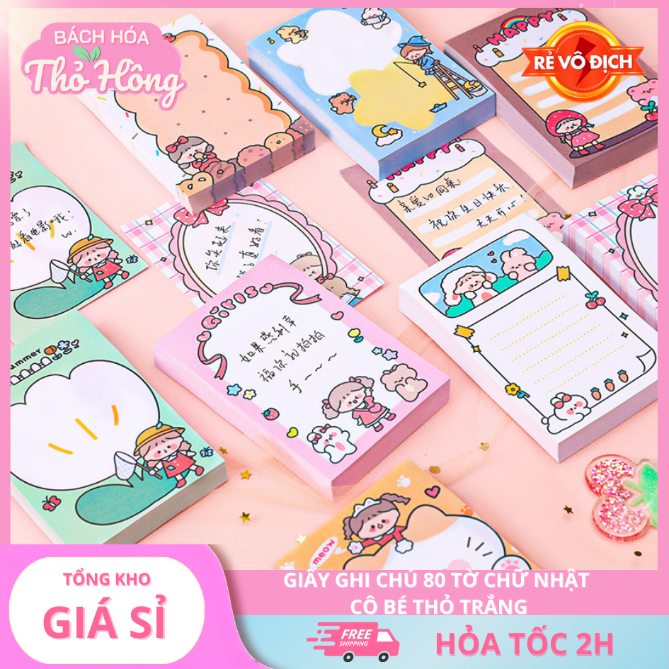 3 Note Ghi Chú Cô Bé Thỏ