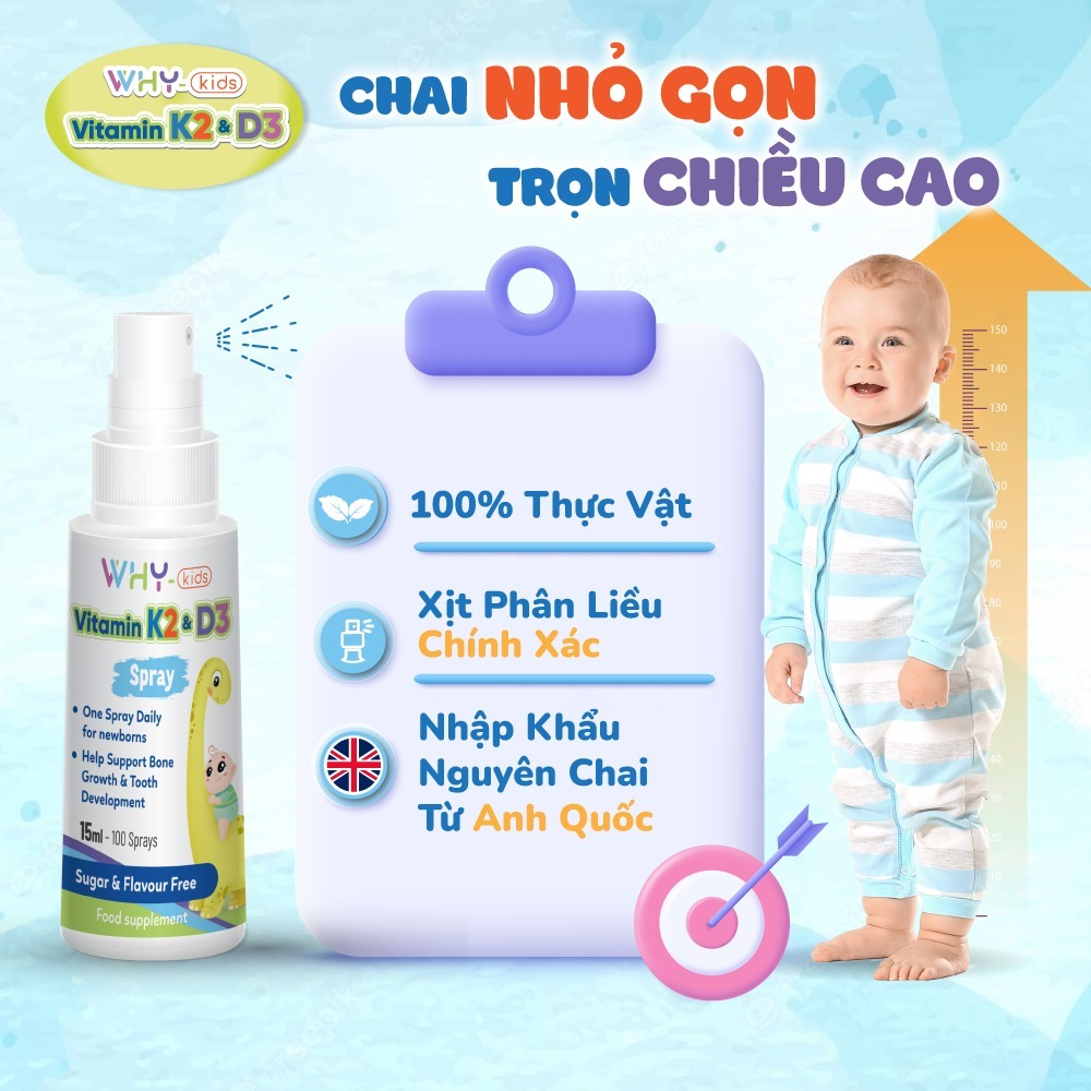 Ảnh Vitamin D3 K2 Whykids Dạng Xịt Bổ Sung D3 K2 Cho Bé, Tăng Cường Hấp Thu Canxi Hỗ Trợ Phát Triển Chiều Cao 15ml 2