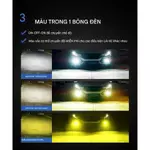 Đèn LED Xe Ô Tô MICAR 150W, Bóng Đèn Siêu Sáng 3 Chế Độ Màu Chống Nước, Đèn Pha Ô Tô Cao Cấp BH 24 Tháng — ảnh 4