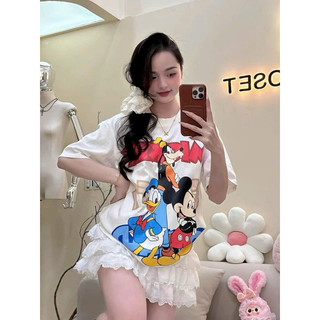 [Hot] Áo Thun In Hình Micki Good Time Hoạt Hình Form Rộng Chất Cotton Thời Trang Nam Nữ Đồ Đôi, Áo Phông Hot Trend Nữ