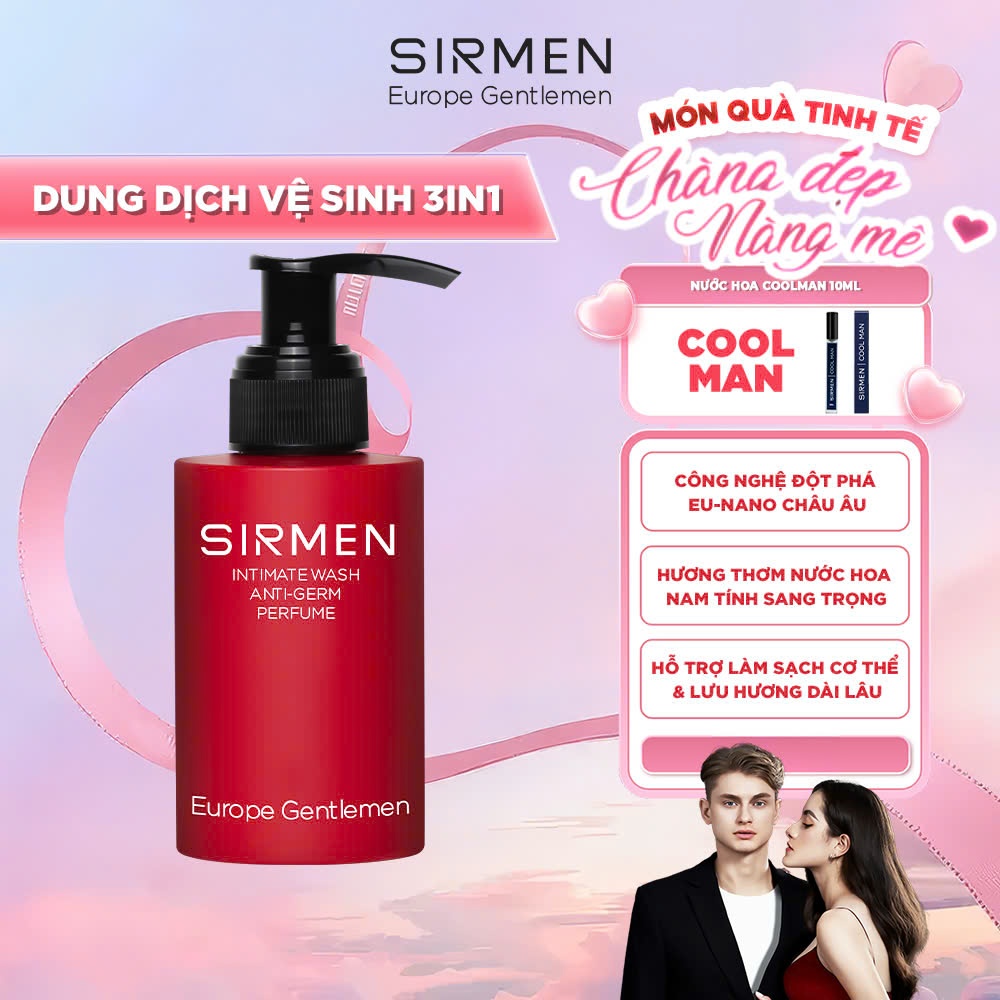 Ảnh Dung dịch vệ sinh nam 3 in 1 SIRMEN Europe Gentlemen cao cấp 100g hương nước hoa châu Âu 1