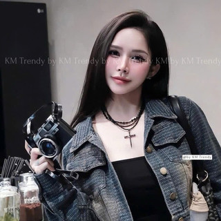 dây chuyền thánh giá nhọn 3 dây cá tính