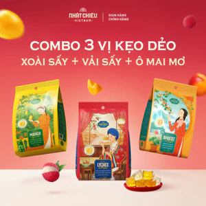COMBO Kẹo Nhật Chiêu Mix Vị - Vị vải sấy, ô mai mơ, xoài sấy truyền thống, 150g/gói, Eikodo Việt Nam