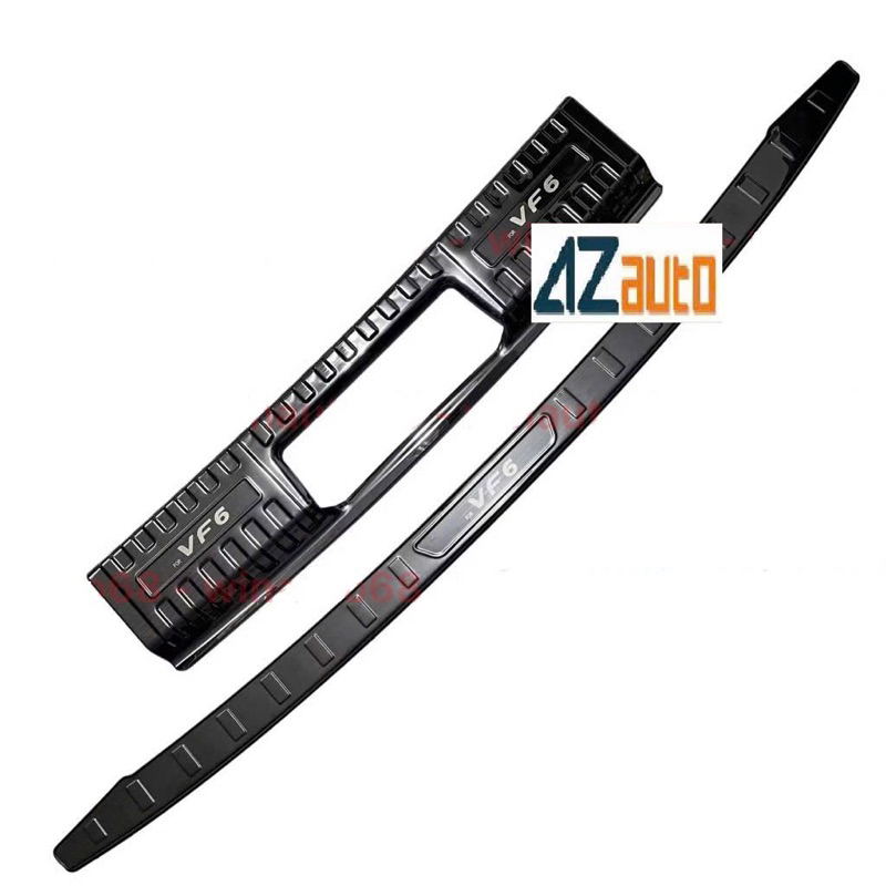 Ốp bậc cửa, nẹp bước chân và chống trầy cốp trong và ngoài xe Vinfast VF6 vân Titan Hàng cao cấp