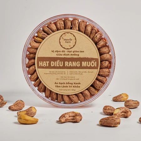 Hạt Điều Rang Muối Nguyên Hạt Xếp Hoa - Monnie Farm