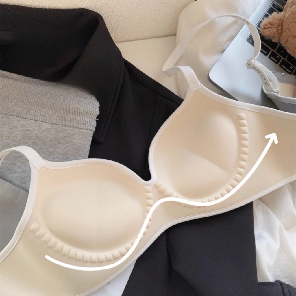 Áo ngực nữ đệm mút dày 5cm nâng ngực tạo khe sexy, Áo lót nữ su cao cấp in chữ cá tính LANIXA A3325