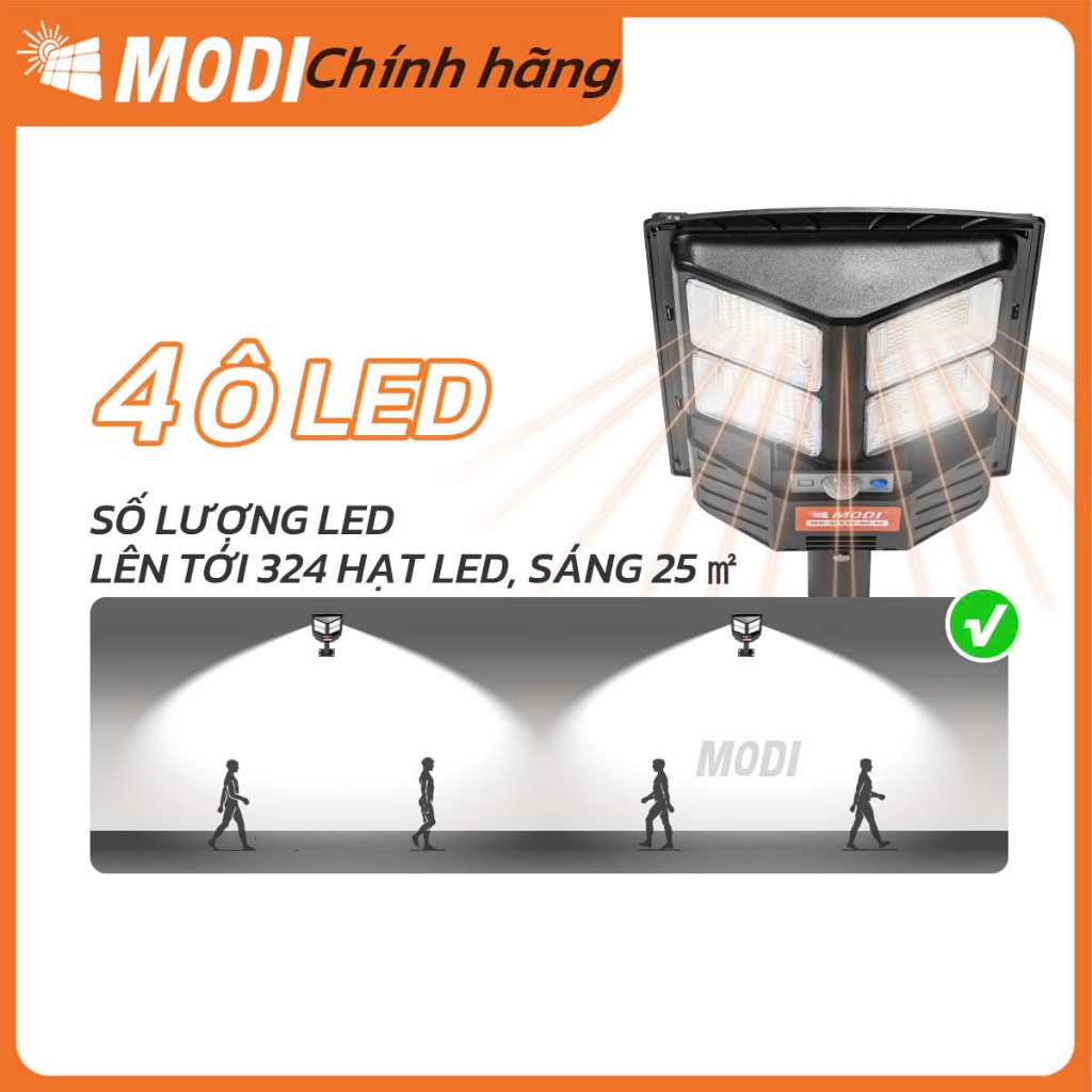 Ảnh Đèn Năng Lượng Mặt Trời Liền Thể 80W MODI SOLAR , Đèn Led Năng Lượng Mặt Trời Cảm Biến Ánh Sáng 3