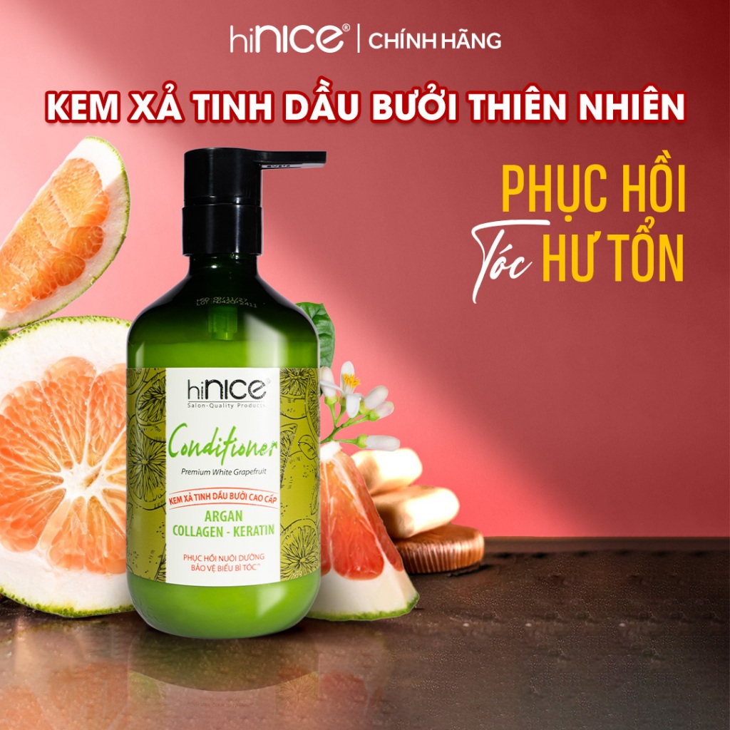 Ảnh Kem Xả Tinh Dầu Bưởi Thiên Nhiên hiNICE Grapefruit Conditioner Hỗ Trợ Phục Hồi Tóc, Giảm Rụng Tóc 2