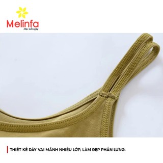 [XẢ KHO GIÁ SỐC] Áo hai dây nữ MELINFA cao cấp có đệm ngực chất vải Viscose tự nhiên mã VAA0555