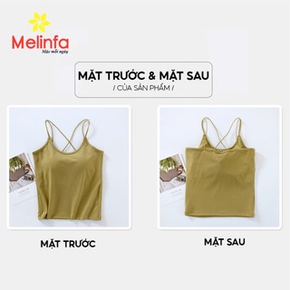 [XẢ KHO GIÁ SỐC] Áo hai dây nữ MELINFA cao cấp có đệm ngực chất vải Viscose tự nhiên mềm mại thoáng mát mã VAA0561