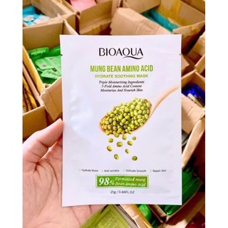 Mặt Nạ Bioaqua Tinh Chất Đậu Xanh Thuần Chay Giúp Trắng Da Giảm Nám Thổi Giảm Mụn Mờ Thâm Dịu Da