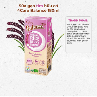 Nguyên thùng 36 hộp sữa gạo hữu cơ 4Care Balance Thái Lan