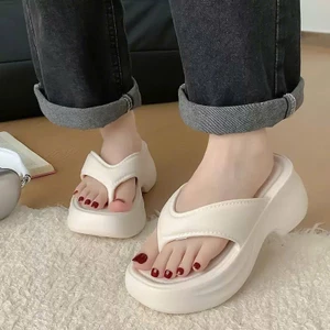 Dép tông xỏ ngón độn đế 7cm, dép xỏ ngón đi biển dép kẹp đế cao siêu xinh chất EVA siêu nhẹ chống trơn trượt