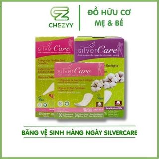 Băng vệ sinh hữu cơ hàng ngày Silvercare 100% cotton hữu cơ, độ hút ẩm cao, thông thoáng tốt