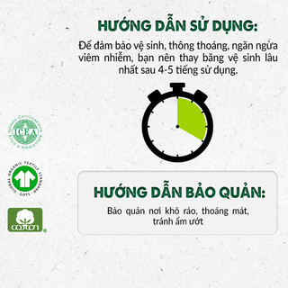Băng vệ sinh hữu cơ hàng ngày Silvercare 100% cotton hữu cơ, độ hút ẩm cao, thông thoáng tốt