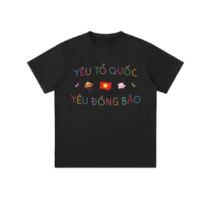 Áo thun nam nữ in chữ YÊU TỔ QUỐC YÊU ĐỒNG BÀO áo phông chất liệu cotton thoáng mát mềm mịn phù hợp mọi lứa tuổi TA286