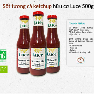 Sốt tương cà ketchup hữu cơ Luce 500g