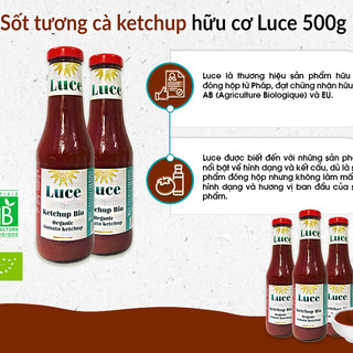 Sốt tương cà ketchup hữu cơ Luce 500g