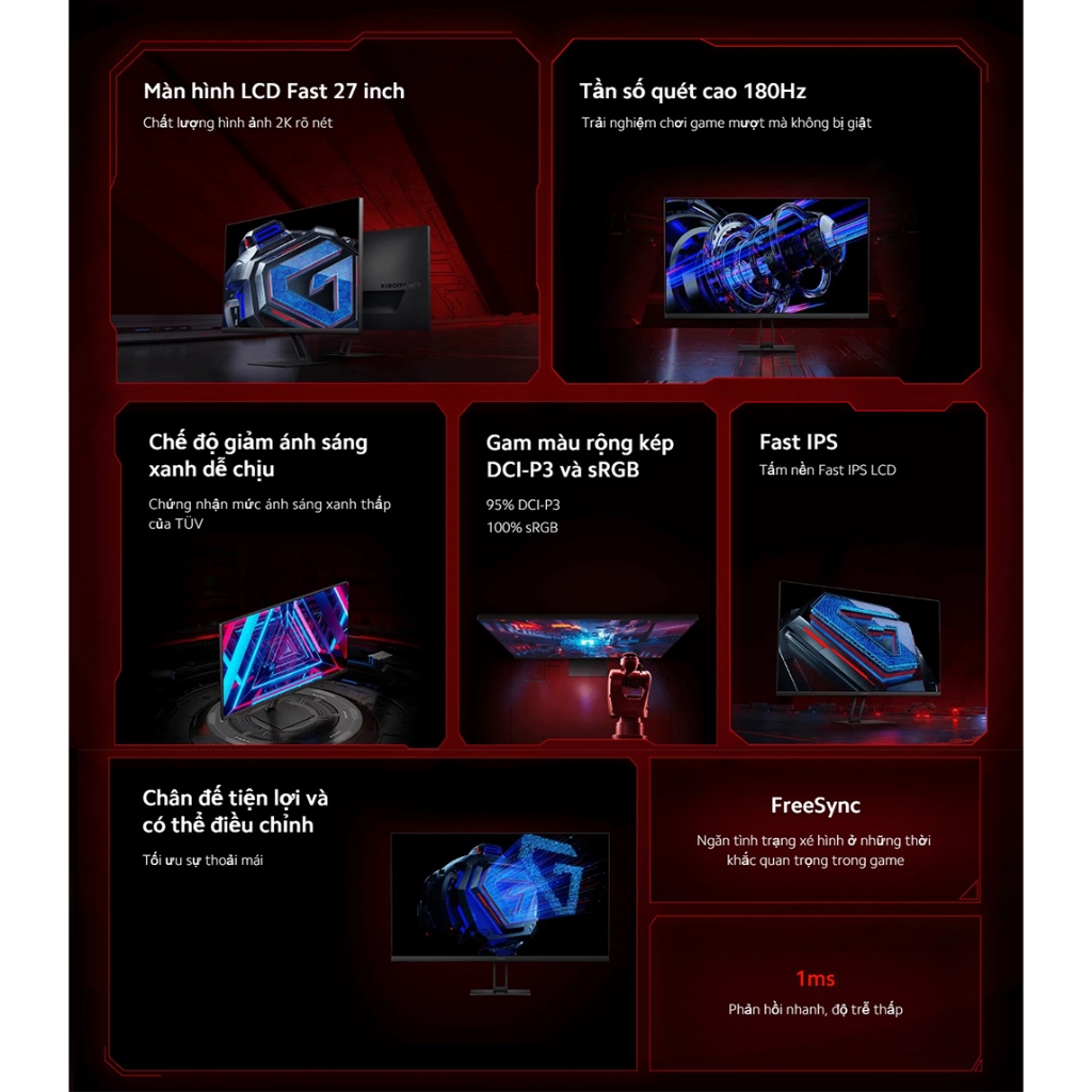 Ảnh Màn hình máy tính Xiaomi Gaming Monitor 27 inch G27Qi/ G27Qi Pro/ A27Qi 3