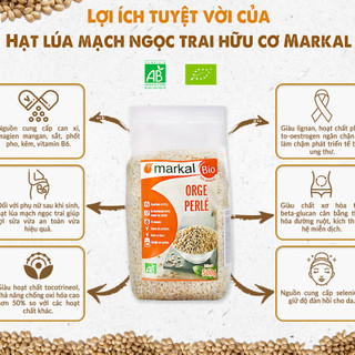 Hạt lúa mạch ngọc trai hữu cơ Markal 500g