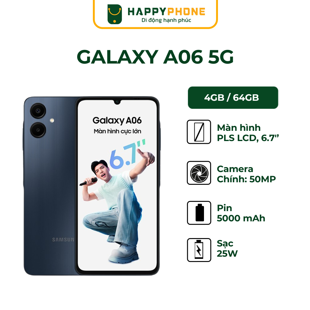 Ảnh Điện thoại Samsung Galaxy A06 5G  - Hàng chính hãng, Mới 100%, Bảo hành 12 tháng 1