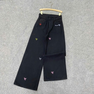 Quần Jean Bigsize Nữ Ống Rộng Cạp Cao Chất Vải Denim/Kaki Phong Cách Hàn Quốc Cho Chuppy