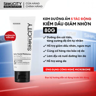 Kem dưỡng ẩm cho nam đa năng kiểm soát dầu nhờn 5 in 1 Men Stay Simplicity Facial Moisturizer 80g