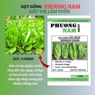 2 Gram - Hạt Giống Xà Lách Romaine Xanh Phương Nam