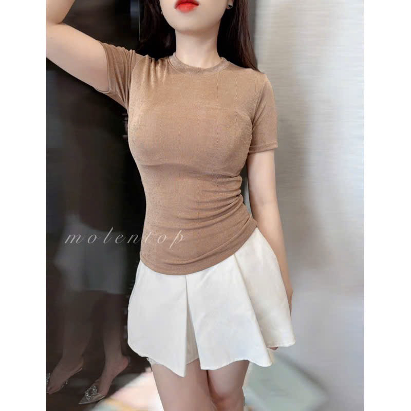Thun vải nhũ nâu