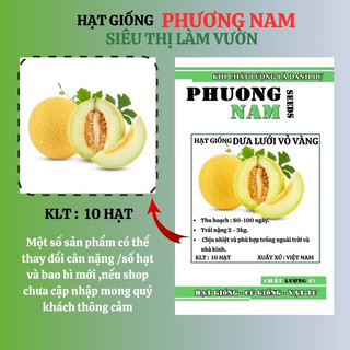 10 Hạt - Hạt Giống Dưa Lưới Vỏ Vàng Phương Nam