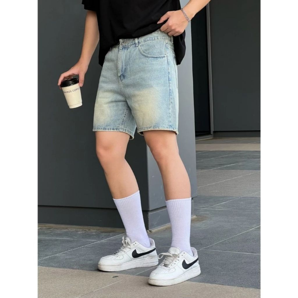 [XẢ KHO] Quần short jean nam ZGO quần jean ống rộng form trên gối chất vải jean dày dặn QZG04 | BigBuy360 - bigbuy360.vn